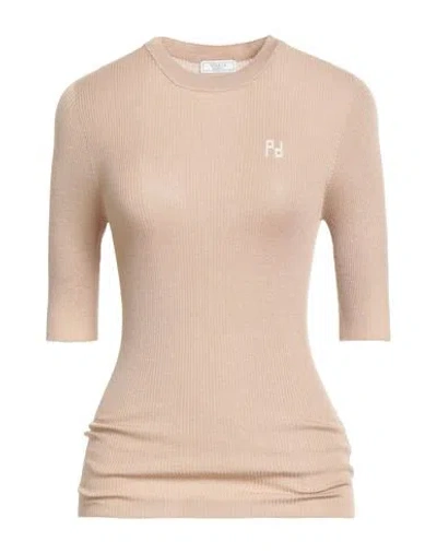 Peserico Woman Sweater Camel Size 6 Cashmere, Silk In Brown
