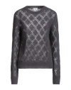 Peserico Woman Sweater Charcoal Size 10 Alpaca Wool, Polyamide, Merino Wool In Multi