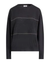 Peserico Woman Sweater Charcoal Size 14 Virgin Wool, Silk, Cashmere, Viscose In Gray