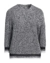 Peserico Woman Sweater Charcoal Size 6 Cotton, Polyester In Grey