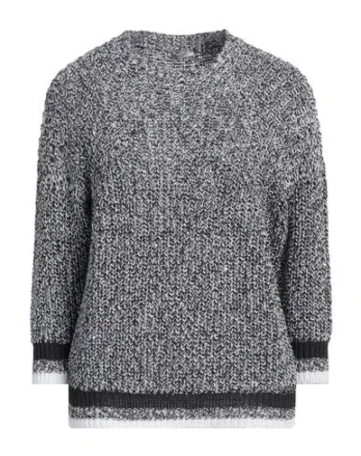 Peserico Woman Sweater Charcoal Size 6 Cotton, Polyester In Grey