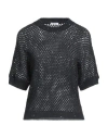 Peserico Woman Sweater Charcoal Size 8 Cotton, Polyester In Grey