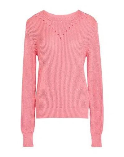 Peserico Woman Sweater Coral Size 6 Cotton, Polyester In Pink