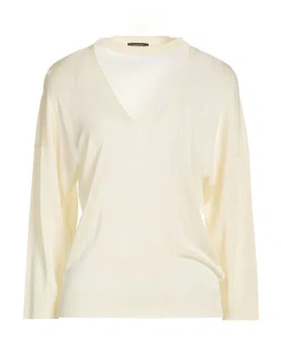 Peserico Woman Sweater Cream Size 10 Viscose In Yellow