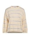 Peserico Woman Sweater Cream Size 12 Linen, Cotton In White