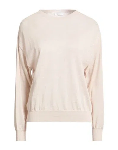 Peserico Woman Sweater Cream Size 4 Wool In Purple