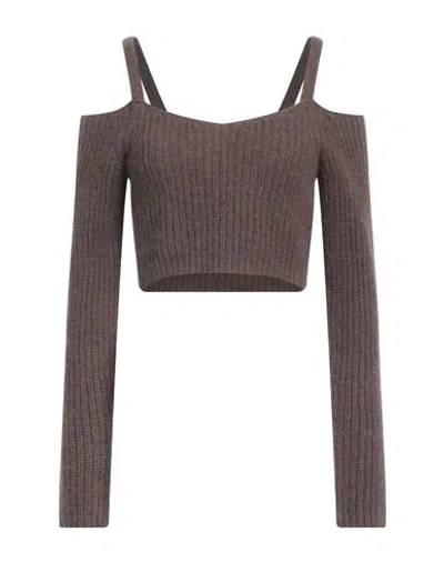Peserico Woman Sweater Dark Brown Size 6 Virgin Wool, Silk, Synthetic Fibers, Cashmere, Baby Alpaca