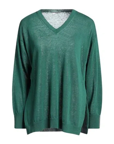Peserico Woman Sweater Green Size 8 Linen, Cotton
