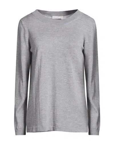 Peserico Woman Sweater Grey Size 10 Merino Wool, Silk In Gray