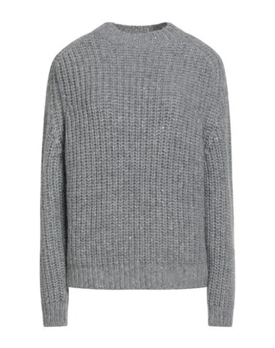 Peserico Woman Sweater Grey Size 10 Polyester, Alpaca Wool, Nylon, Merino Wool