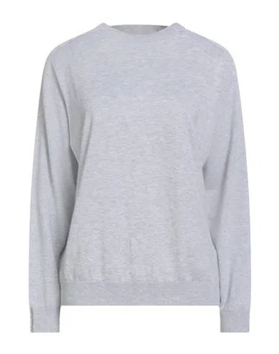 Peserico Woman Sweater Grey Size 14 Cotton In Gray