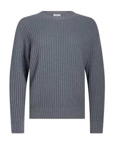 Peserico Woman Sweater Grey Size 2 Virgin Wool, Silk, Viscose, Cashmere, Polyester