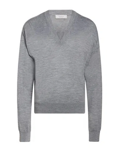 Peserico Woman Sweater Grey Size 2 Virgin Wool, Viscose, Polyester In Gray