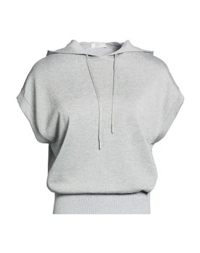 Peserico Woman Sweater Grey Size 6 Cotton, Viscose, Polyester In Gray