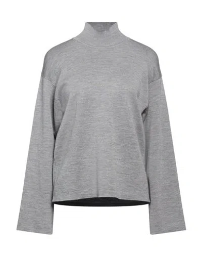 Peserico Woman Sweater Grey Size 6 Merino Wool In Gray