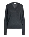Peserico Woman Sweater Grey Size 6 Virgin Wool, Viscose, Polyester In Black