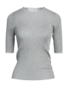 Peserico Woman Sweater Grey Size 6 Viscose, Polyester In Gray