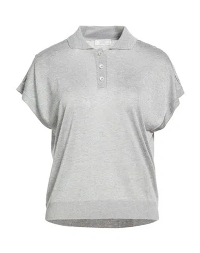 Peserico Woman Sweater Grey Size 6 Viscose, Polyester In Gray