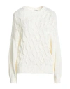 Peserico Woman Sweater Ivory Size 10 Cotton, Elastane In White
