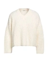 Peserico Woman Sweater Ivory Size 4 Alpaca Wool, Virgin Wool, Polyamide In White