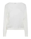 Peserico Woman Sweater Ivory Size 12 Merino Wool In White