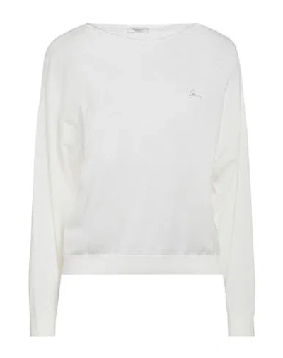 Peserico Woman Sweater Ivory Size 12 Merino Wool In White