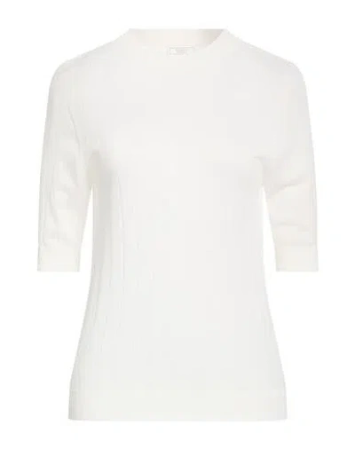 Peserico Woman Sweater Ivory Size 12 Merino Wool In White