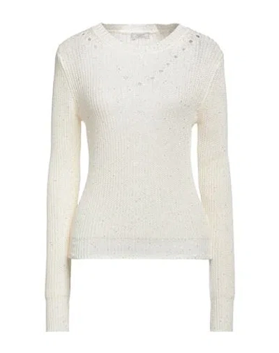 Peserico Woman Sweater Ivory Size 2 Cotton, Polyester In White