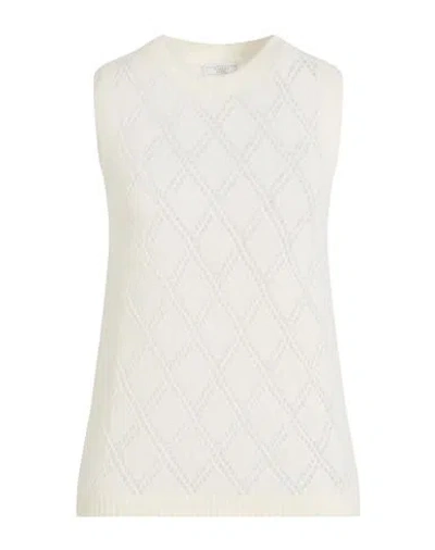 Peserico Woman Sweater Ivory Size 6 Alpaca Wool, Polyamide, Merino Wool In White