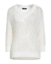 Peserico Woman Sweater Ivory Size 6 Cotton, Polyester In White