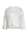 Peserico Woman Sweater Ivory Size 8 Alpaca Wool, Polyamide, Merino Wool In White