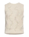 Peserico Woman Sweater Ivory Size 6 Linen, Cotton In White
