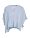 Peserico Woman Sweater Light Blue Size 2 Linen, Cotton