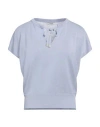 Peserico Woman Sweater Light Blue Size 10 Linen, Cotton