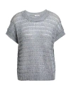 Peserico Woman Sweater Light Blue Size 6 Linen, Polyester