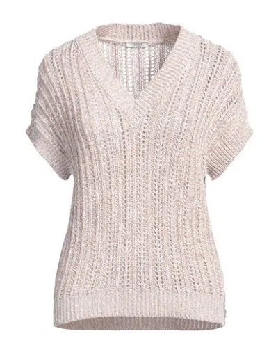 Peserico Woman Sweater Light Brown Size 10 Cotton In Beige