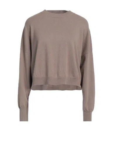 Peserico Woman Sweater Light Brown Size 4 Virgin Wool, Silk, Cashmere, Metallic Fiber In Beige