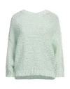 Peserico Woman Sweater Light Green Size 6 Cotton