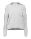 Peserico Woman Sweater Light Grey Size 12 Baby Alpaca Wool, Nylon, Virgin Wool