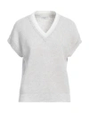 Peserico Woman Sweater Light Grey Size 8 Polyamide, Alpaca Wool, Merino Wool, Cashmere, Silk In White