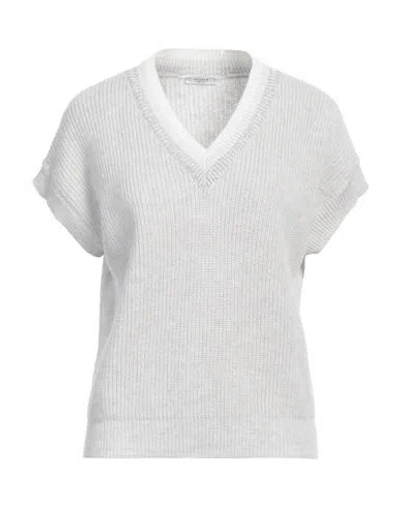 Peserico Woman Sweater Light Grey Size 8 Polyamide, Alpaca Wool, Merino Wool, Cashmere, Silk In Grey