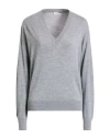 Peserico Woman Sweater Light Grey Size 12 Virgin Wool, Viscose, Polyester In Gray