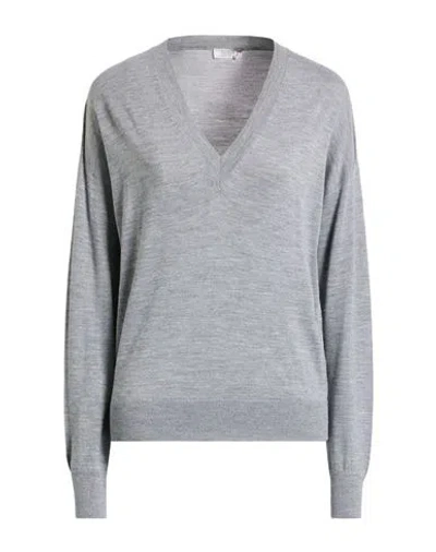 Peserico Woman Sweater Light Grey Size 12 Virgin Wool, Viscose, Polyester In Gray