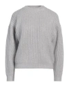 Peserico Woman Sweater Light Grey Size 4 Baby Alpaca Wool, Nylon, Virgin Wool