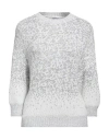 Peserico Woman Sweater Light Grey Size 6 Polyester, Cotton, Metallic Fiber, Polyamide