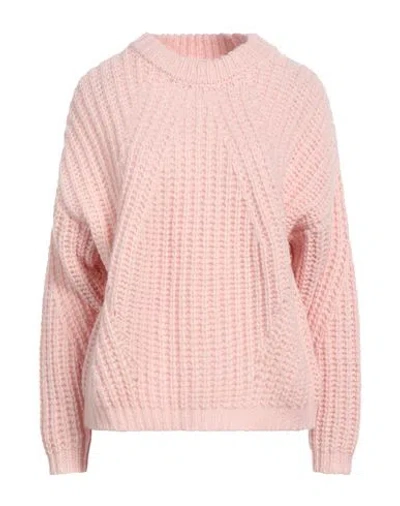 Peserico Woman Sweater Light Pink Size 4 Alpaca Wool, Polyamide, Virgin Wool