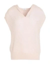 Peserico Woman Sweater Light Pink Size 6 Alpaca Wool, Polyamide, Merino Wool In Pink