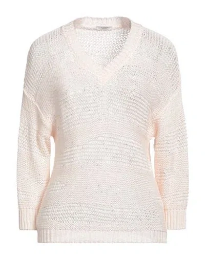 Peserico Woman Sweater Light Pink Size 6 Cotton, Polyester