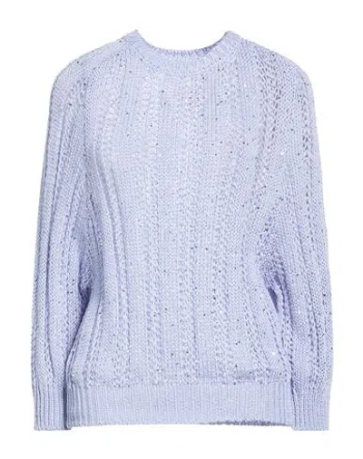 Peserico Woman Sweater Lilac Size 12 Cotton, Polyester In Purple