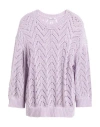Peserico Woman Sweater Lilac Size 8 Cotton, Polyester In Purple